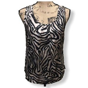{Chico’s} Mixed Animal Print Sleeveless Blouse